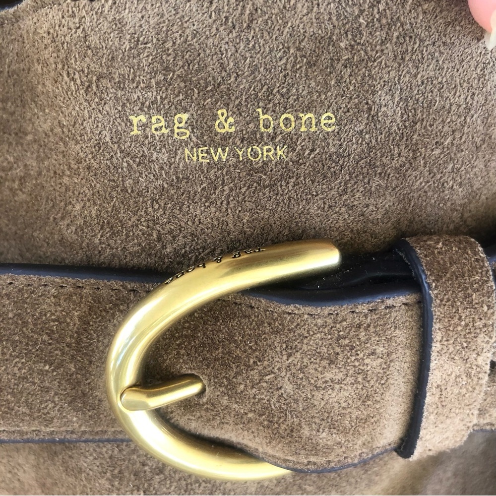 NEW $498 rag & bone Large Lexington Suede Tote in Golden Brown! - Picture 12 of 13